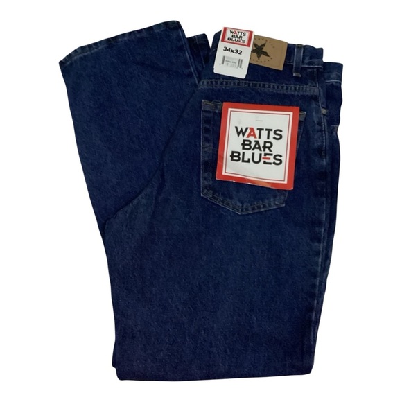NEW Watts Bar Blues Denim Relaxed Fit Men’s Jeans Size 34 x 32 USA